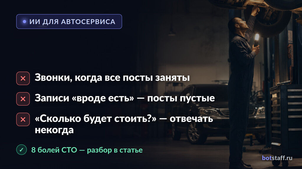 ИИ для автосервиса: 8 болей СТО, которые он закрывает
