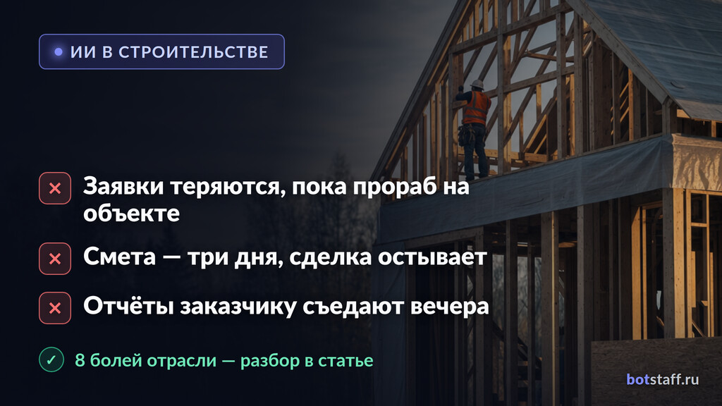 ИИ в строительстве: 8 болей отрасли, которые уже закрывает искусственный интеллект